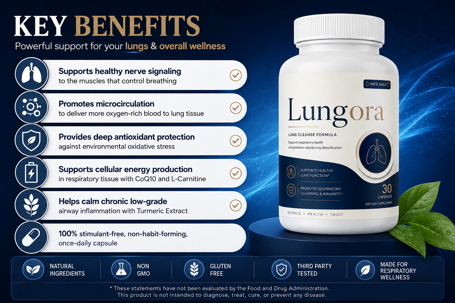 Lungora key benefits
